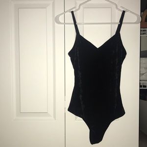 black velvet bodysuit
